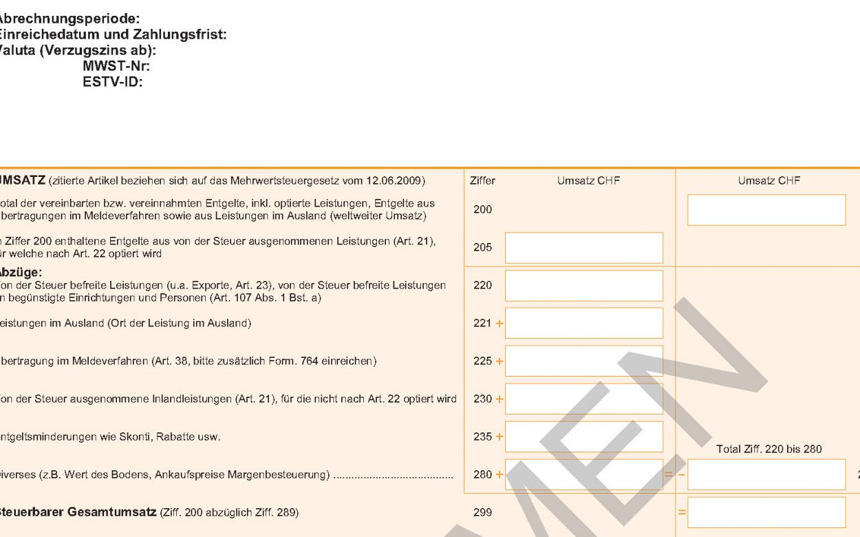 MWST abrechnen, Vorsteuern deklarieren